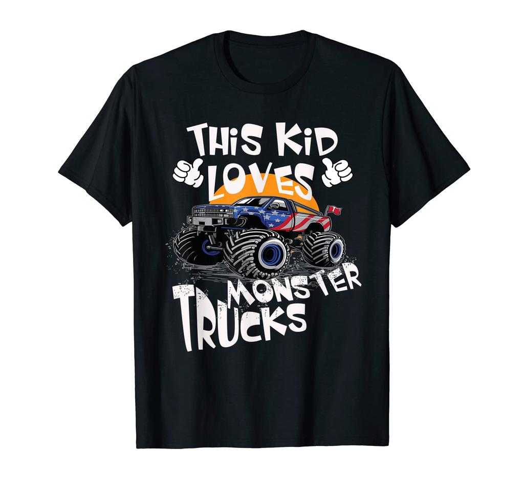 This Kid Loves Monster Trucks Crash Car Monster Truck T-Shirt