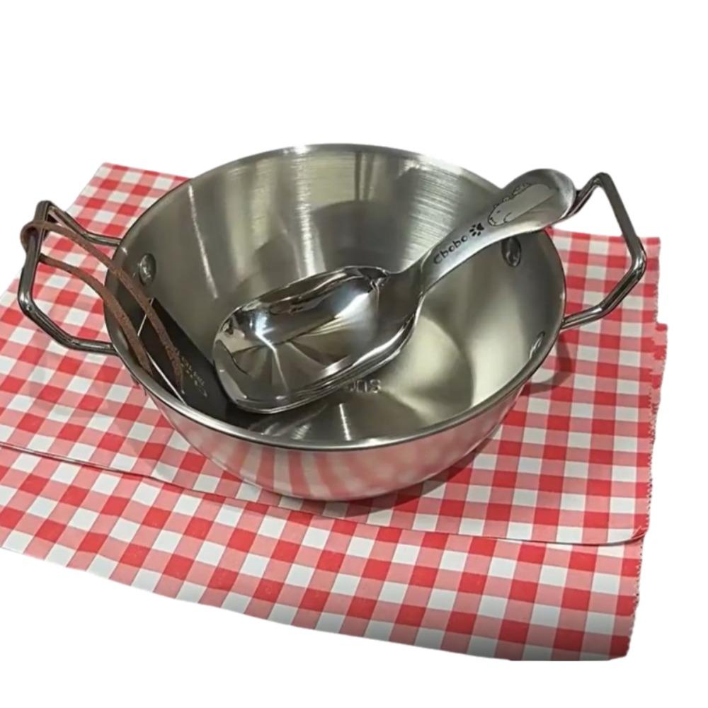 

Бытовая двусторонняя миска в корейском стиле, миска для риса из нержавеющей стали, многоцелевая миска для рамена, фрукты 1 Set