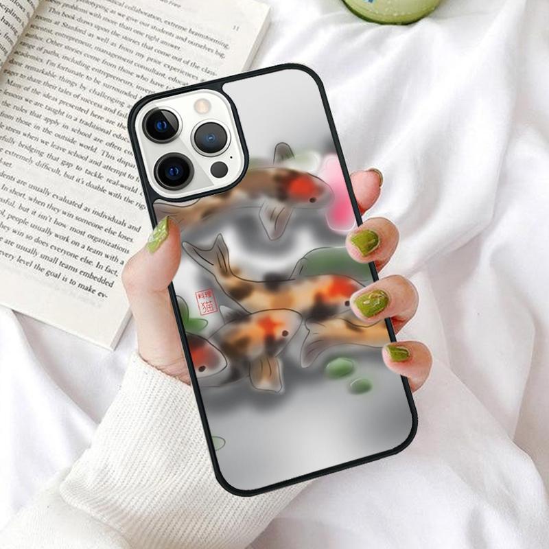 Carp Fish Phone Case for iPhone 17 Air 16 PRO MAX 15 14 PLUS 12 11 13 Back Cover Fundas Shell Coque