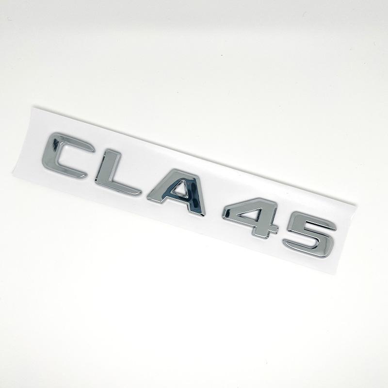 3D ABS Black CLA45 Logo TURBO 4MATIC Badge Car Rear Star Sticker Trunk AMG Emblem For Mercedes Benz CLA 45 AMG W117 Accessories