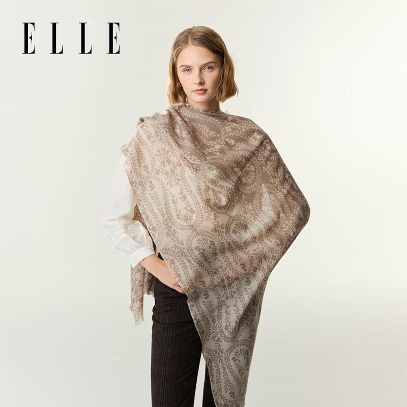 ELLE Women's 100% Pure Wool Scarf & Shawl Gift Box