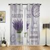 Lavender Purple Flower Romantic Bedroom Curtains Living Room Spaces Curtain Drapes Kitchen Spaces Kids Room Window Curtain Modern Home Decor