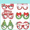 2023 Cross-border Christmas Decorative Glasses Adult And Children's Props Snowman And Butterfly Bow Glasses Frame Cartoon Style Characters)