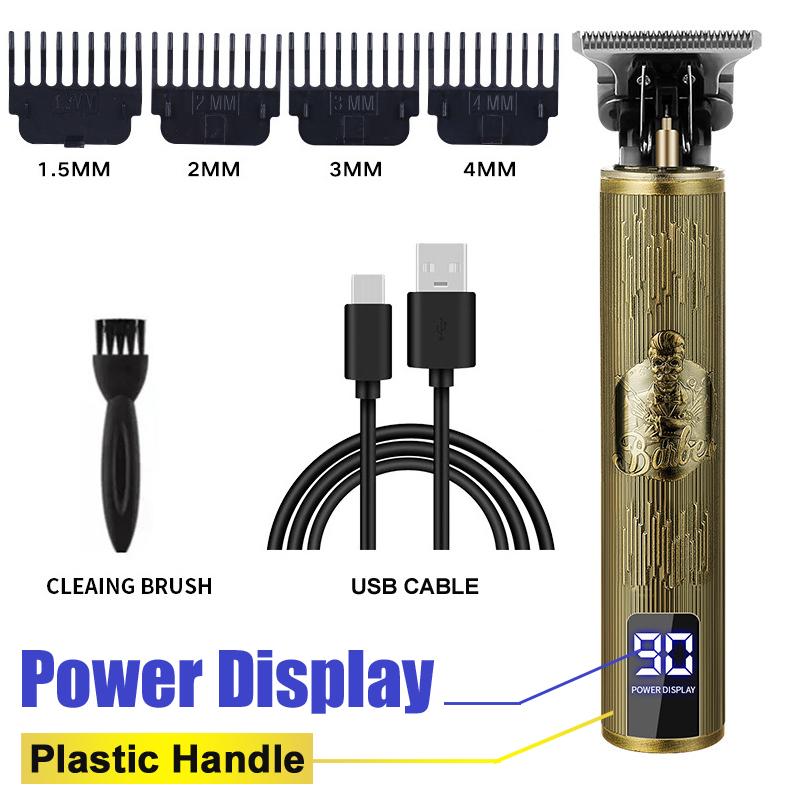 Hair Clippers for Men Professional Hair Trimmer Zero Gapped T-Blade Trimmer Cordless Rechargeable Edgers Clippers Electric Beard