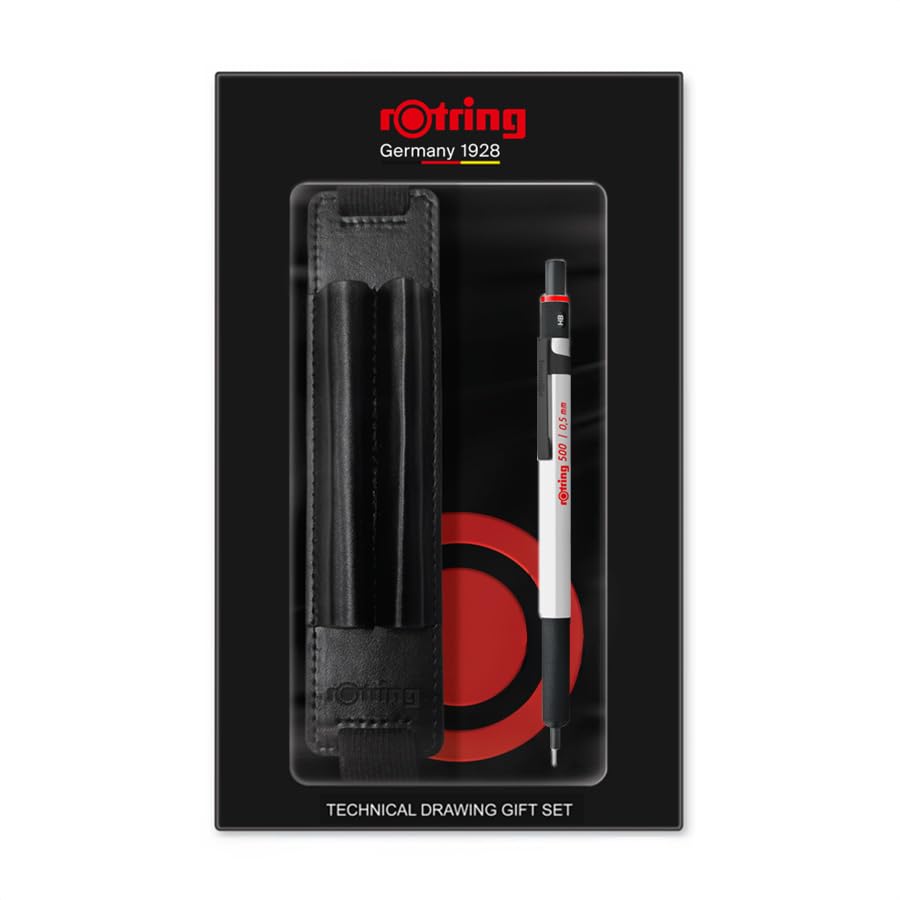 Rotring 500 MP Gift Mechanical Pencil line Notebook Pen Pouch 0.5mm Set (0.5mm width) + + (2218725GB White)
