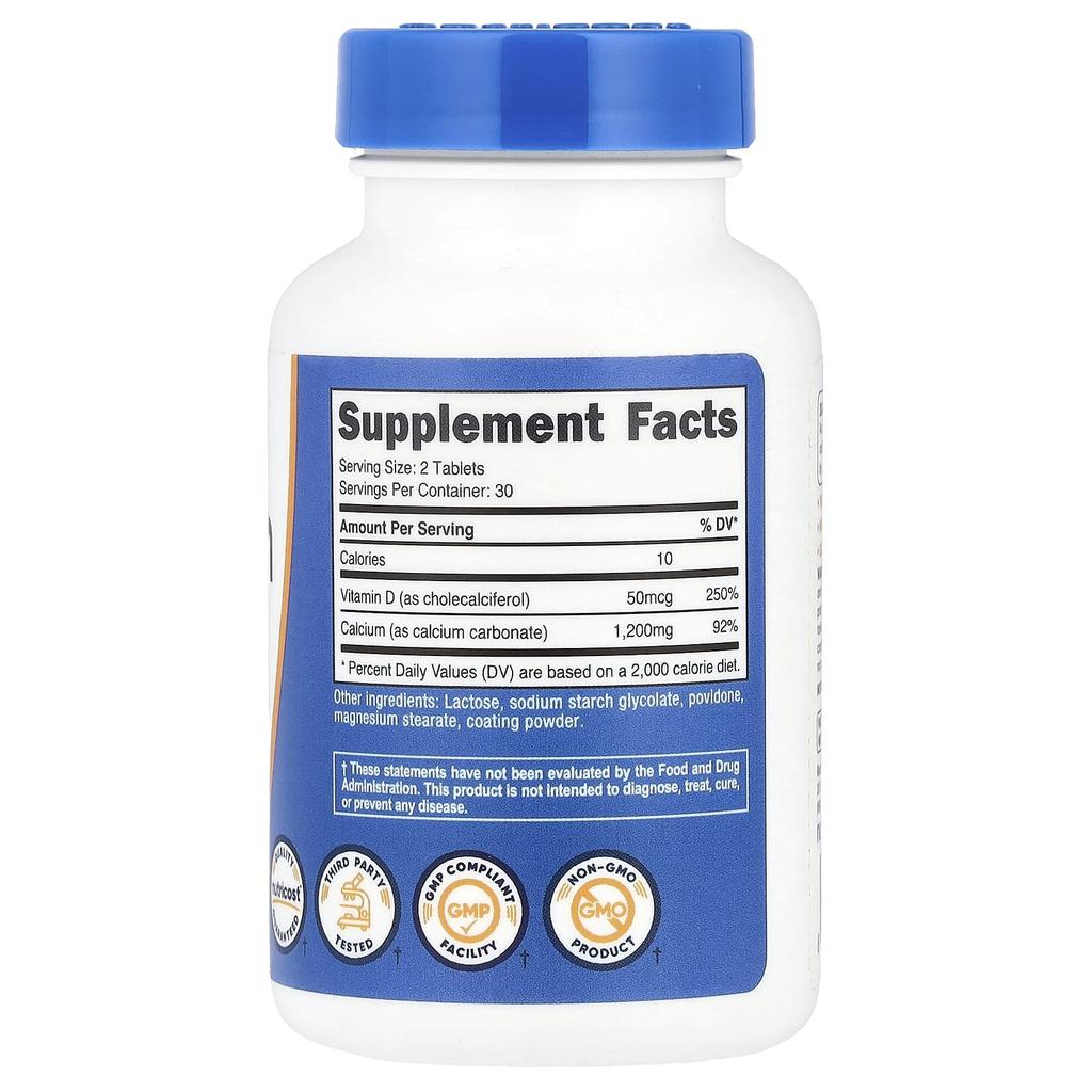 Calcium with Vitamin D, 60 Tablets