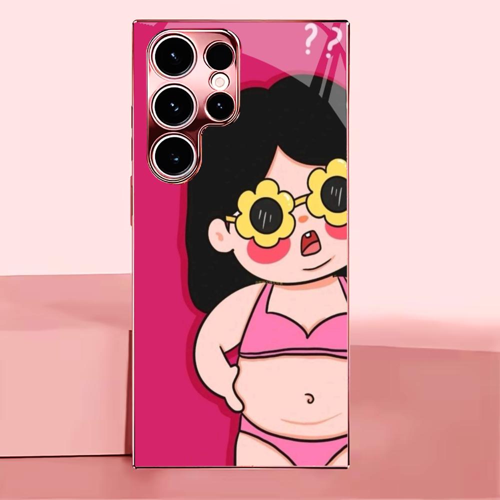 Bikini girl fashion funny Phone Case Glass TPU Smartphone Case for Samsung Galaxy S26 S25 S24 S23 S22 FE Ultra Plus coque Funda