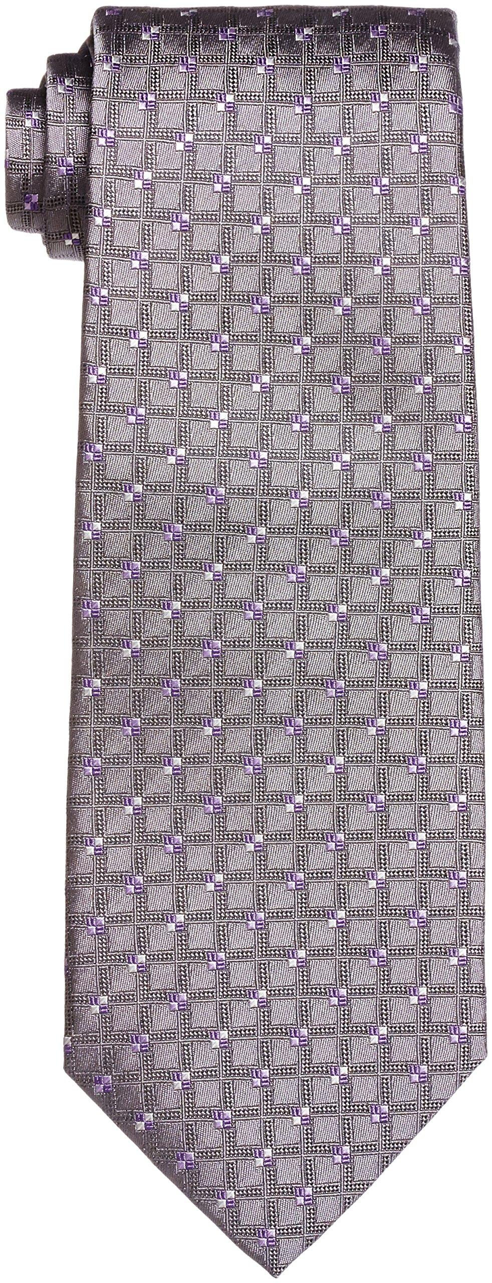 (NISHIJINORI) Nishijin-ori Tie, Regular Tie, Patterned, NJ11-09 01 Dark Gray, Men s