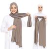 Hochwertiger Jersey Sofort-Hijab Gute Naht Dehnbarer Jersey Schal Malaysia Wickeltücher Schlicht Muslimischer Turban Stirnband Schals Lieferant