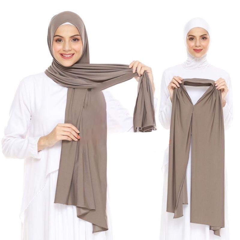 Hochwertiger Jersey Sofort-Hijab Gute Naht Dehnbarer Jersey Schal Malaysia Wickeltücher Schlicht Muslimischer Turban Stirnband Schals Lieferant
