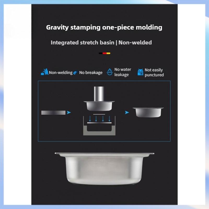 Small Single Slot Wash Basin Stainless Steel Wall-mounted Sink Kitchen Simple Dish Washing Basin Sink