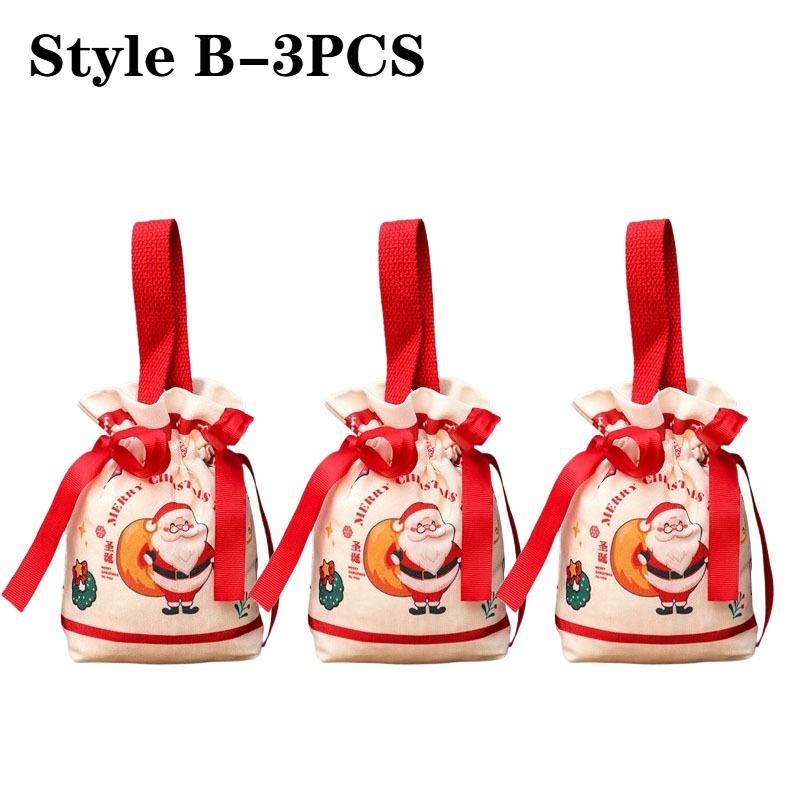 1-10PCS Christmas Gift Bags Christmas Eve Apple Bag Candy Bag Creative Little Gift Bag for Peaceful Fruit Packaging