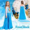 [QOOLY] Princess Dress for Children, Cosplay Costume, Luxurious 9-Piece Set with Accessories, Fancy Dress, Cute Girl's Dress, Kids Costume, Princess