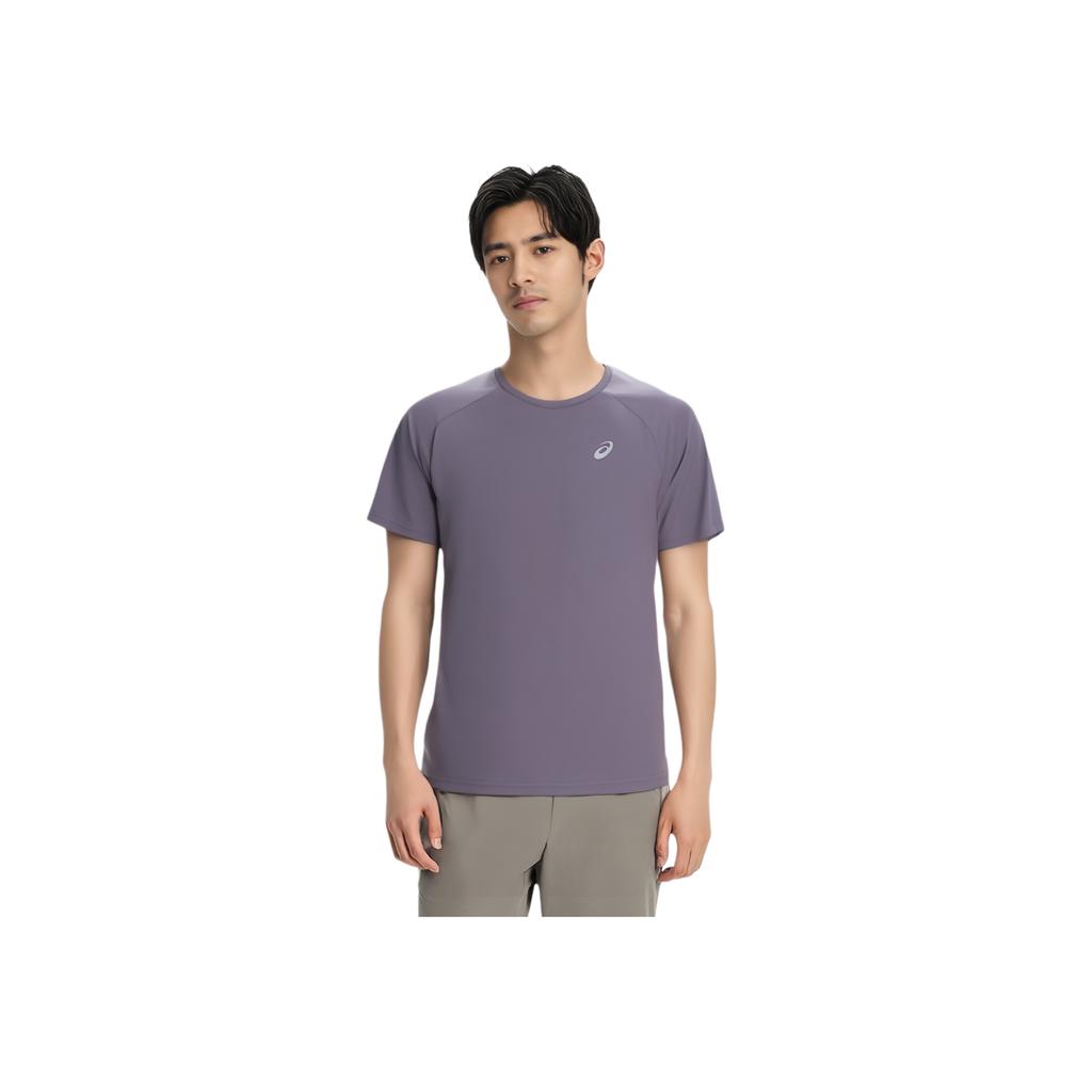 Asics SS25 Fashion Breathable Round Neck Short Sleeve T-Shirt Men Tops Gray 2011D046-500