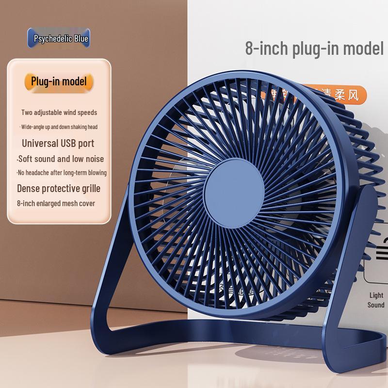 USB Mini Desk Fan: 5, 6, and 8 Inch - Perfect for Students and Offices