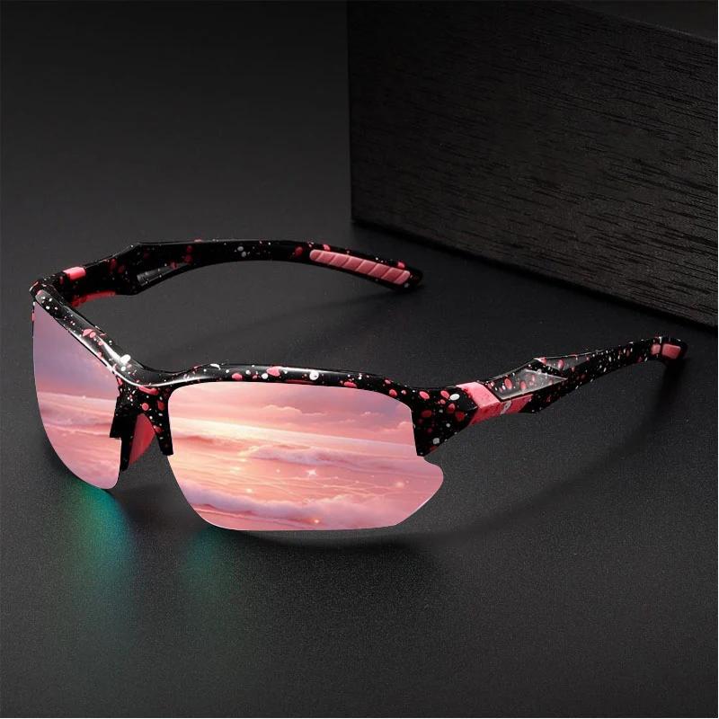

1PC square sunglasses, high-end design, suitable for travel and play рожевий