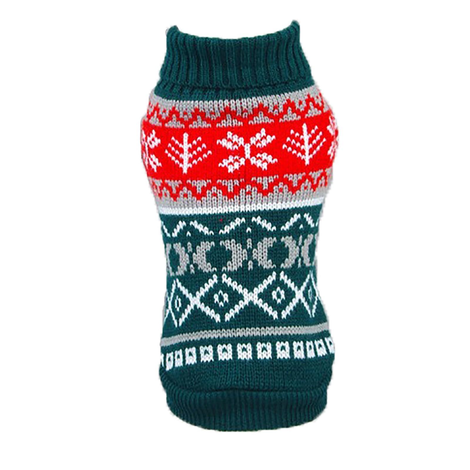 

Одежда для собак Свитер для собак с бриллиантами, трикотажная одежда для домашних животных разных спецификаций L зелёный