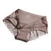 Ladies Sexy Lace Panties  One Oiece Ice Silk Seamless Low-waist Briefs