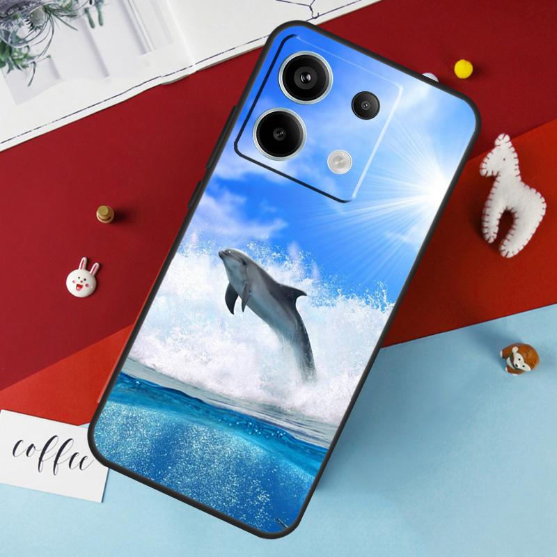 Animal Dolphin Case For Xiaomi Redmi Note 14 Pro 13 12 11 10 15 Pro Plus Redmi 15 14C 10C 12C 13C 15C Cover