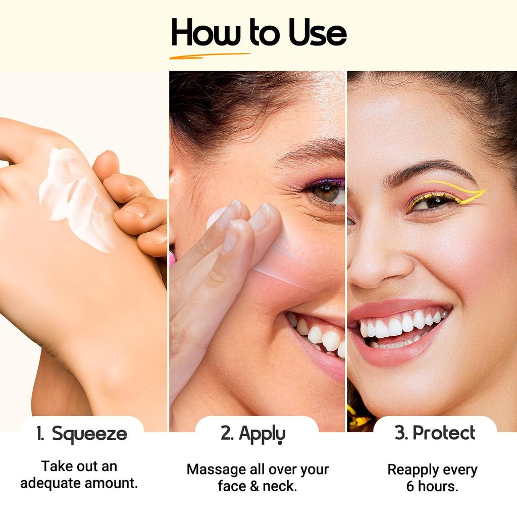 Aqualogica Glow+ Dewy Sunscreen Gel SPF 50+ PA++++ Lightweight No White Cast Daily UV Protection 50 g Face Use