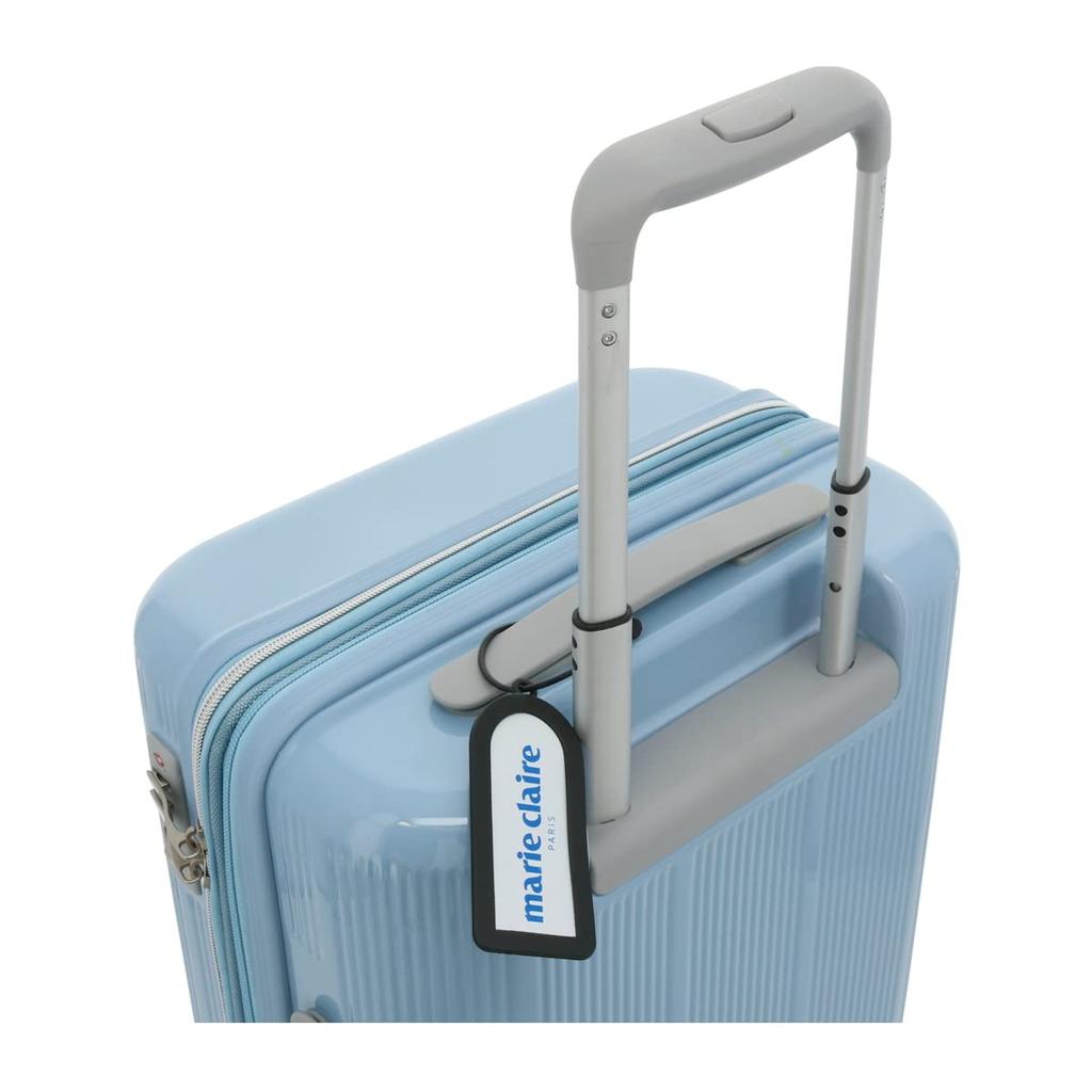 Marie Claire Suitcase TSA Expandable Zipper Dual Pearl 72cm No. 240-5000, 30L-35L Capacity, 3.2kg, Carry-on, Lock, Closure, Wheels, 1-3 Nights, White,
