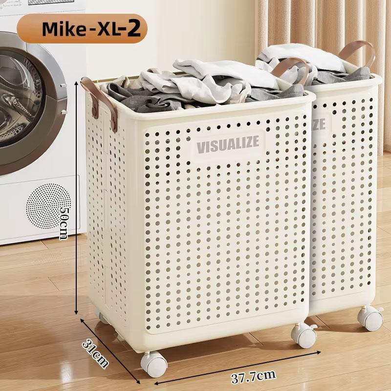 Foldable Laundry Basket Hamper with Casters for Washing Clothes