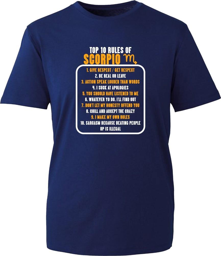 Top 10 Rules Of Scorpio Horoscope Zodiac Sign TShirt Birthday Unisex Gift Top S