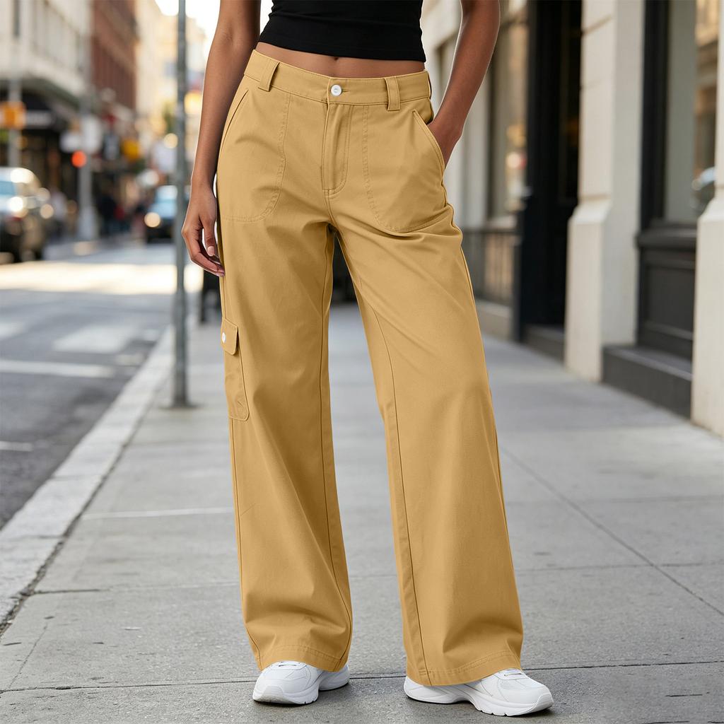 Women's Casual Multi-Pocket Cargo Pants, Fashion Trousers for Commute and Daily Wear