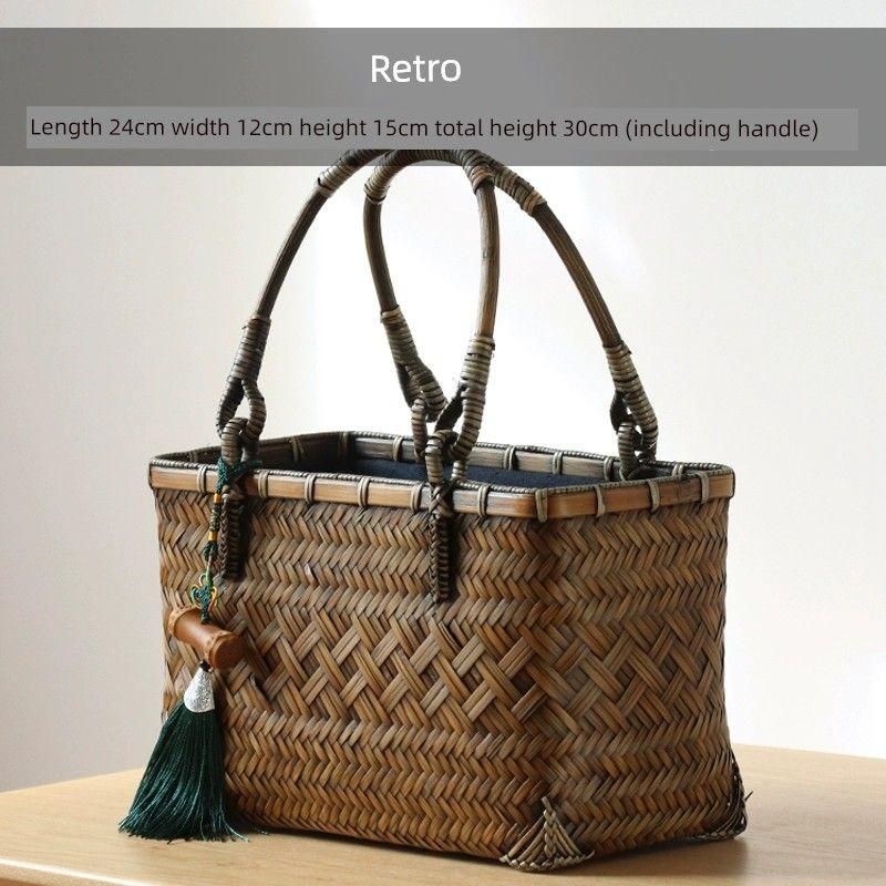 

Retro Best Selling Handbag for Cheongsam Chinese Style Bamboo Woven Retro (send bag pendant)