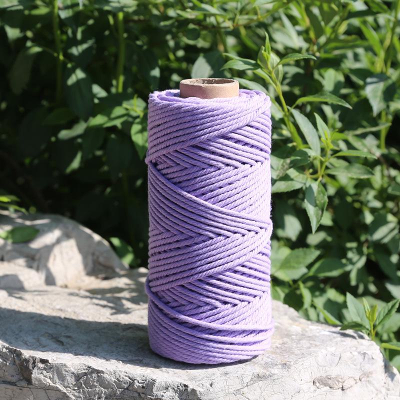 2 mm farbiges Baumwollfadenseil für selbstgemachte dekorative geflochtene Wandteppiche