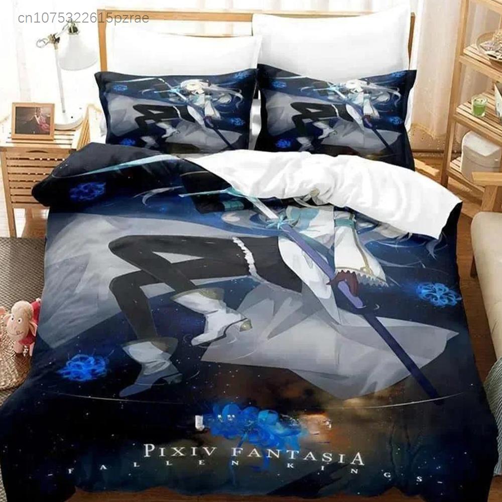 3D Print Anime Pixiv Fantasia T Bedding Set Printed Bed Set With Pillowcase Bed Duvet Cover Soft Queen King Size Bedclothes Home