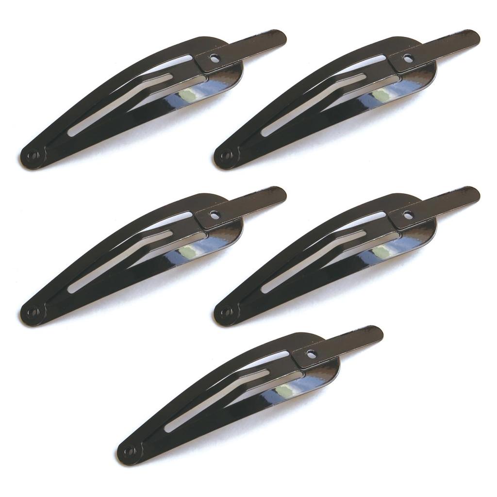 Nippon Chuko Horned Snap Clasp, Black, 5-Pack, A24-69