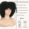 LISI HAIR Synthetic Omber Short Curly Wigs With Bangs For Black Women African High Temperature Fiber Cosplay Daily Hair