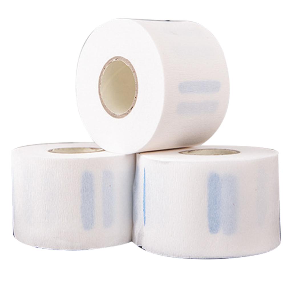 5 Rolls Neck Strips White Professional Stretchy Barber Neck Strips Paper Hairdressing Tool for Hair Cutting