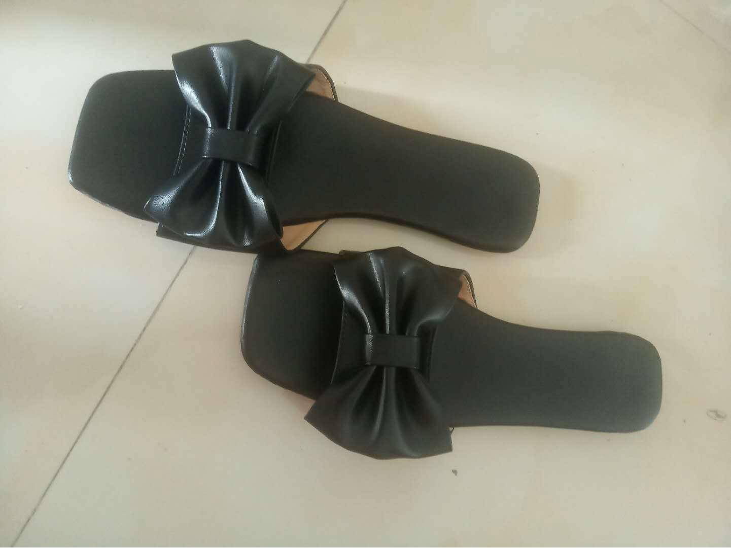 

Женские повседневные тапочки Wishins большого размера на лето 2020 года с бантом в европейском и американском стиле 43