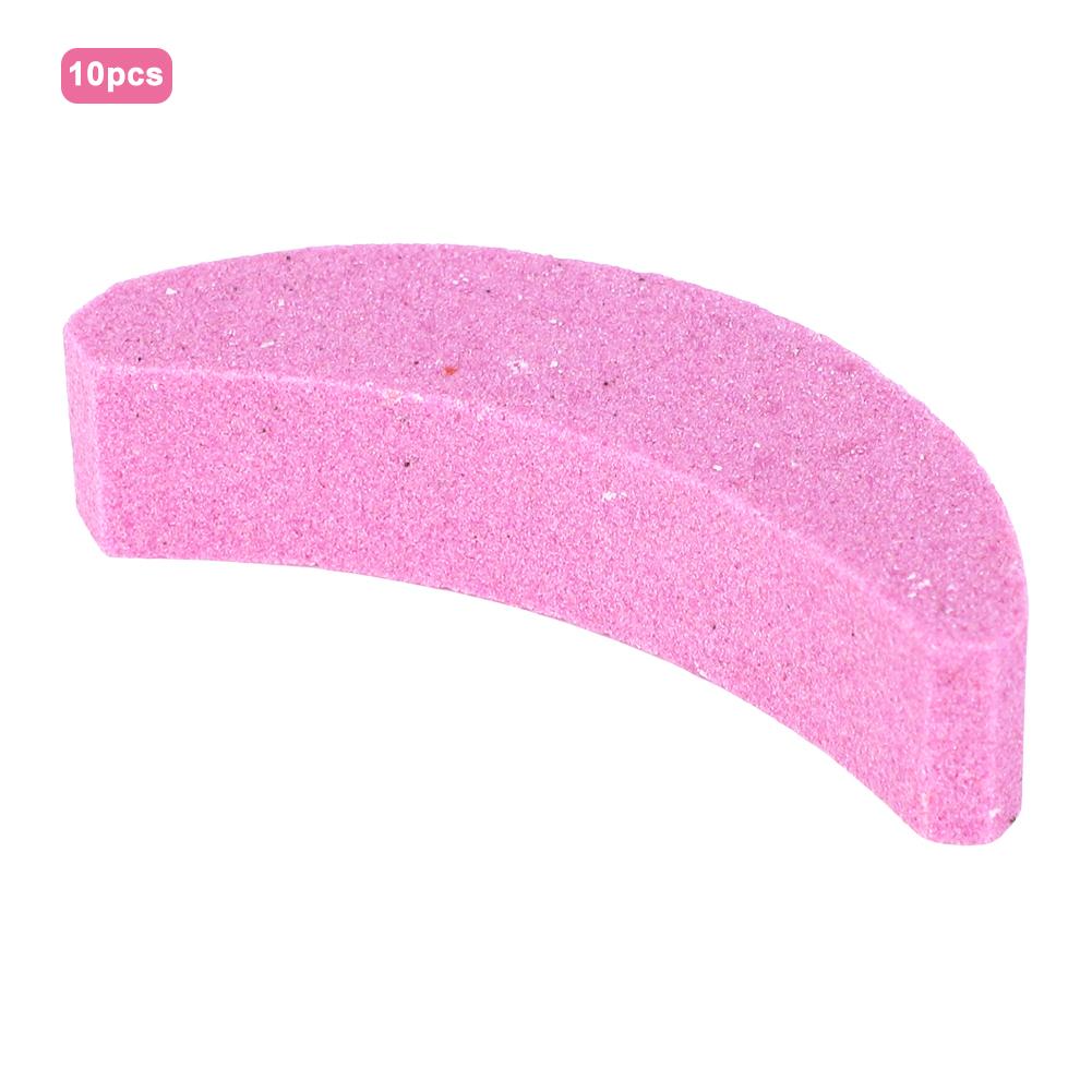 

10 шт. портативный точилка для цепных пил в форме полумесяца, розовый точильный камень для цепей