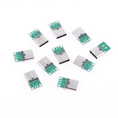 5/10Pcs 16Pin Usb Electric Terminals Welding DIY Data Cable Support PCB Board Type C Female Connectors Jack
