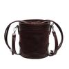 Fake Suede and PU Shoulder Bucket Bag High-quality Solid Rope Large Capacity Autumn New Style Crossbody Bag for Women