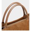 Oversized Suede Leather Briefcase Spacious Handheld Shoulder Crossbody Bag Women Slouchy Commuting Premium Light Luxury Handbag