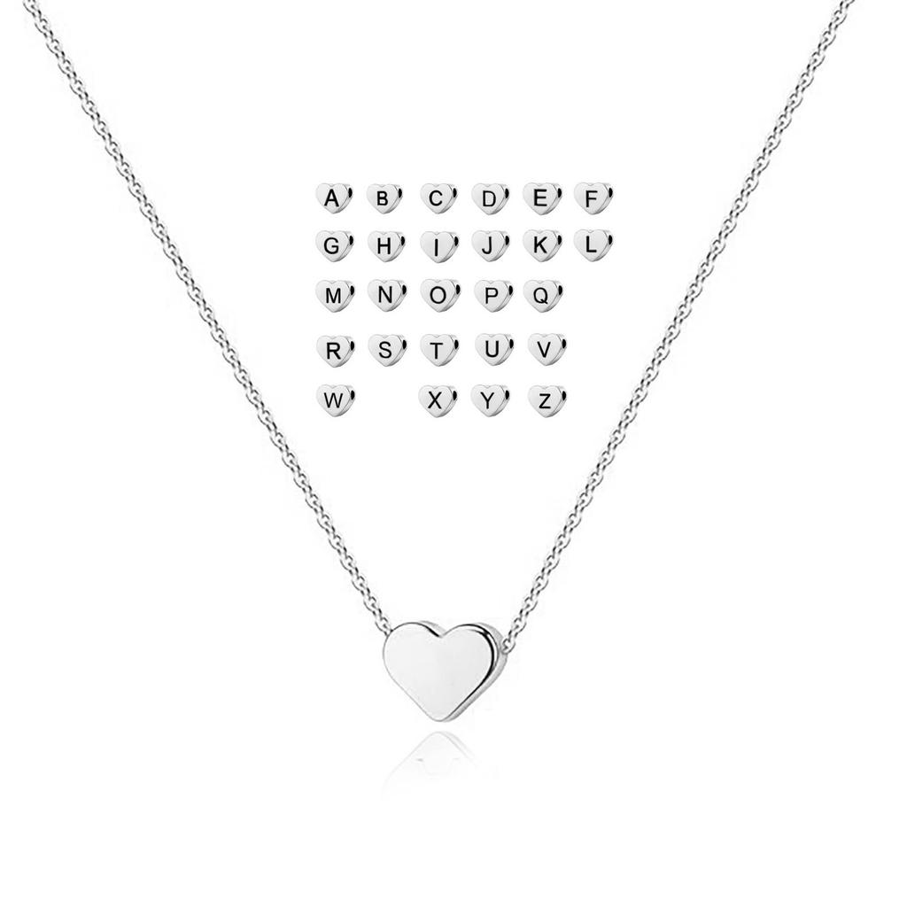 Initial Heart Bracelet Náramky 925 Řetízkové náramky pro ženy dospívající dívky – písmeno A