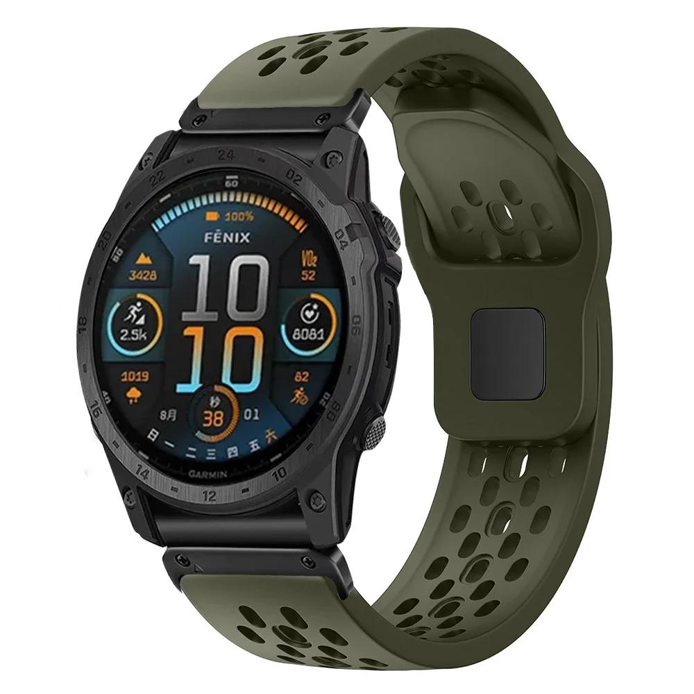 20 22 26mm For Garmin Fenix 8 51mm 7X 7 Pro Fenix 6X 6 5X 5Plus Tactix 7 Quick Fit Sports Silicone Band Forerunner 965 945 Strap