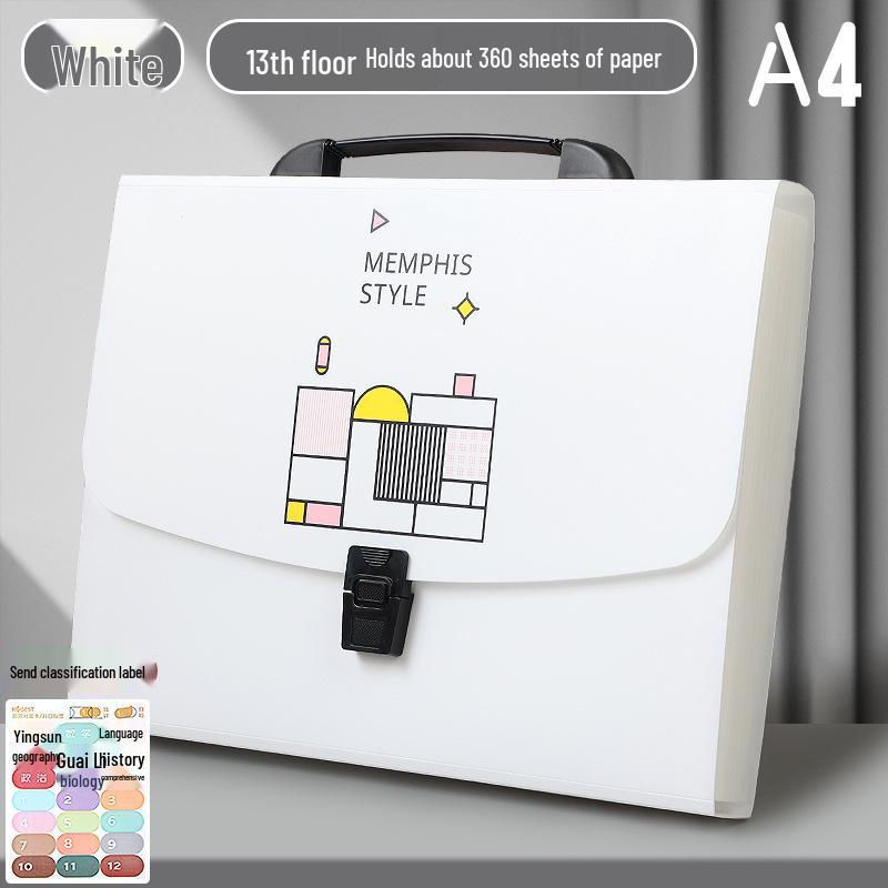A4 Multi-layer Transparent Exam File Bag for Students