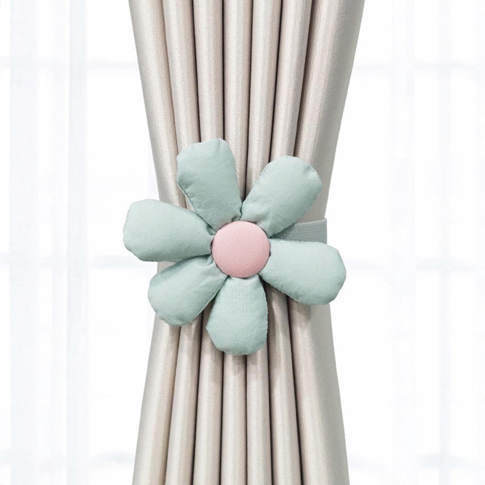 

Fashion Elastic Band Curtain Tieback Flower Shape Cartoon Window Curtain Buckles Curtain Rope Holders Kids Room світло-зелений колір