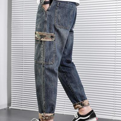 2024 Herren Retro Distressed Loose Straight Jeans für Frühling, Herbst und Winter