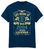 Life Begins At 21 Mens Birthday T-Shirt Born In 2004 Legends 21ST Gift For Him