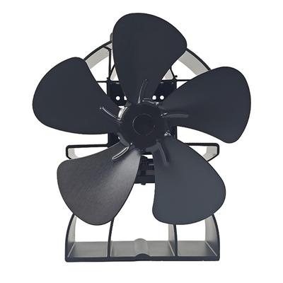 Ecofriendly Quiet Operations Heat Powered Stove Fireplaces Fan With 5Blades, & Temperature Gauge No Electricity Required