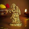 Pure Brass Radha Krishna Murti (Size: 8 Cm) | Radha Krishna Statue | Radha Krishna Idol for Gift |