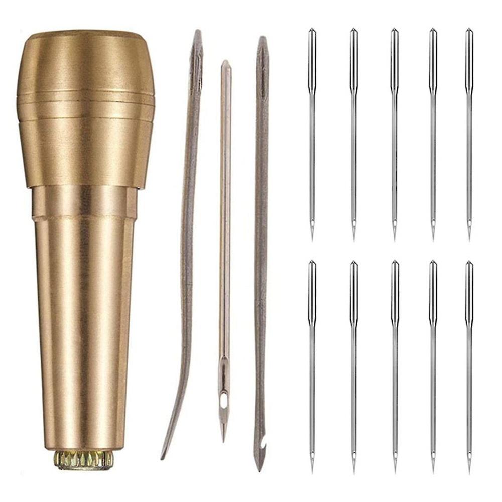 1set Sewing Shoe Repair Sewing Tool Needle Awl Leather Craft Boots Kit Tool Yo