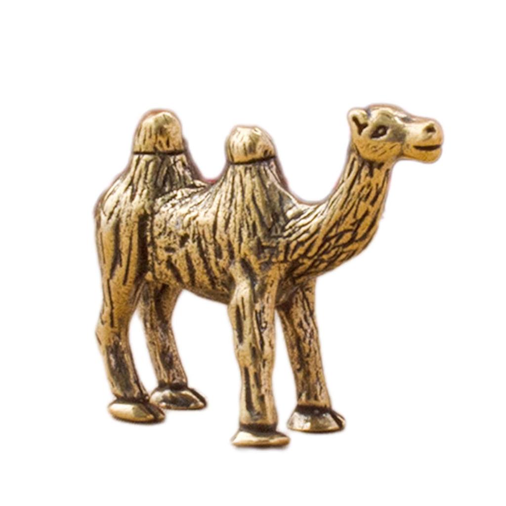 Camel Figurine Ornament Brass Statue Small Desktop for