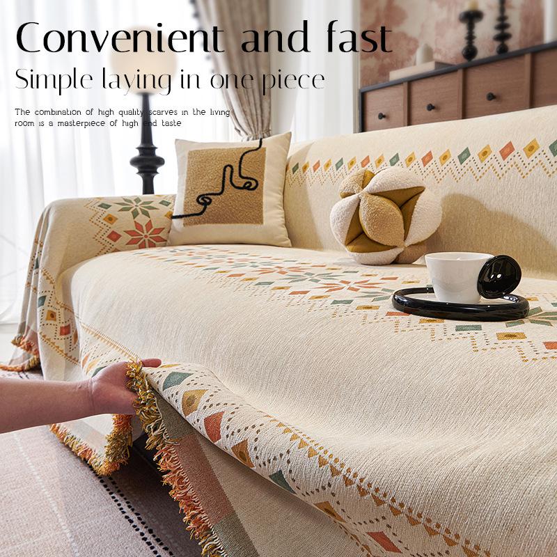 European Chenille Sofa Cover: All-Season Universal Slipcover